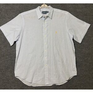 Polo Ralph Lauren Mens 2XLT Classic Fit Striped Short Sleeve Button Down Shirt